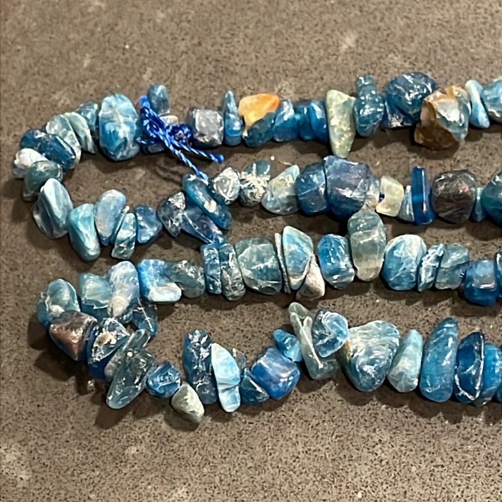 Handmade Blue Apatite Long Necklace - Picture 7 of 11